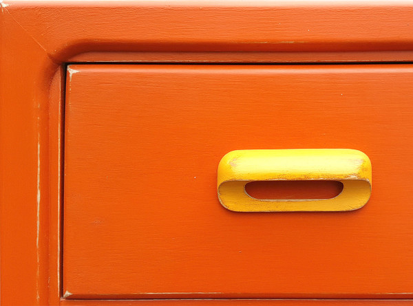 Retro Modern dresser top left corner detail
