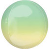 ORBZ OMBRE YELLOW/GREEN FOIL BALLOON 16 INCH