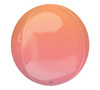 ORBZ OMBRE RED/ORANGE FOIL BALLOON 16 INCH