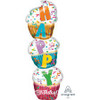 STACKED CUPCAKE SUPERSHAPE FOIL BALLOON