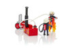 PLAYMOBIL FIREFIGHTER WITH PUMP