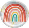 RETRO RAINBOW PLATES 9 INCHES