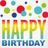 RAINBOW SPOTS BIRTHDAY LUNCH NAPKINS