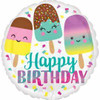 HAPPY BIRTHDAY LOLLIPOP FOIL BALLOON 17 INCHES