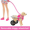 BARBIE DOLL WITH PUPPIES AND PET WHEELCHAIR PLAYSET