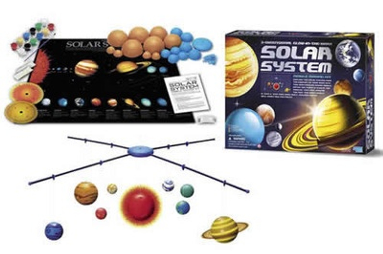 4M 3D Glow-in-the-Dark Solar System Model Making Science Kit, Stem,  Children 8+ years