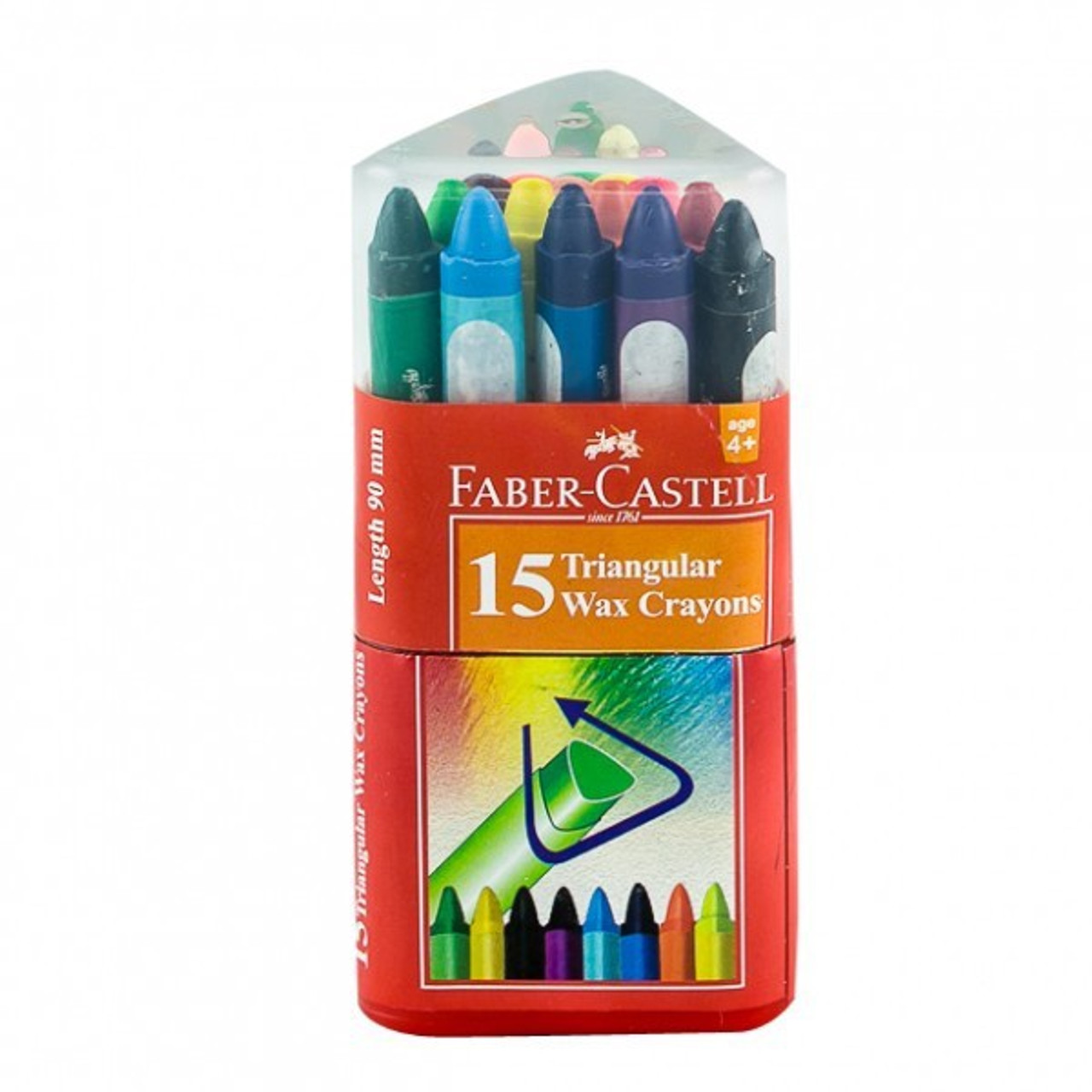 15 TRIANGLE WAX CRAYONS