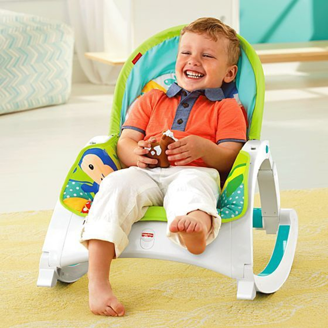 RAINFOREST FRIENDS NEWBORN-TO-TODDLER PORTABLE ROCKER