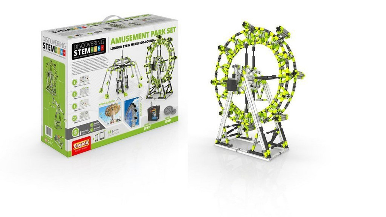 STEM AMUSEMENT PARK SET :LONDON EYE & MERRY-GO-ROUND