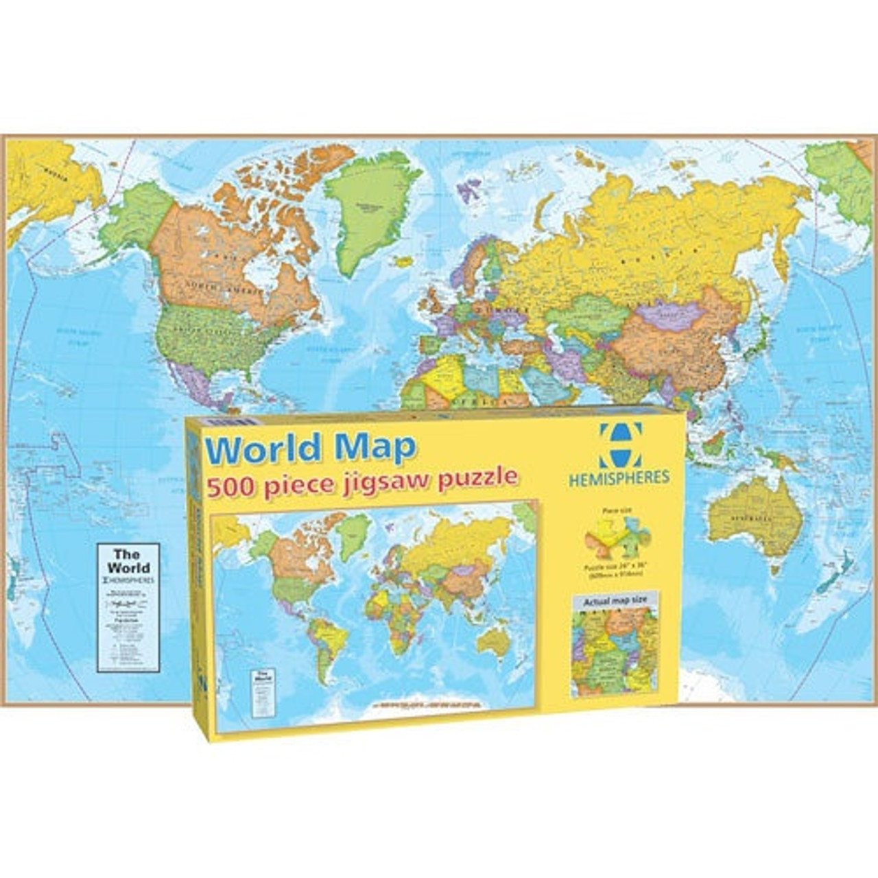 WORLD MAP 500 PIECE PUZZLE