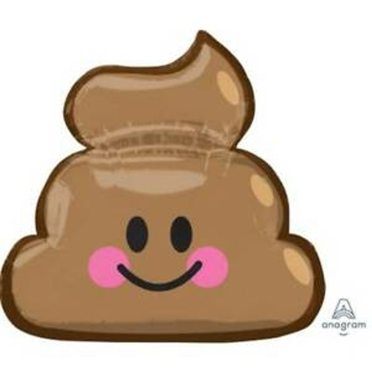 EMOTICON POOP SUPERSHAPE FOIL BALLOON