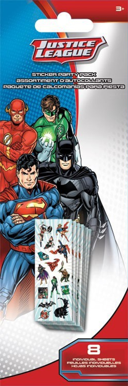 JUSTICE LEAGUE STICKER PARTY PACK