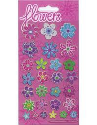 FLOWERS SPARKLE STICKERS