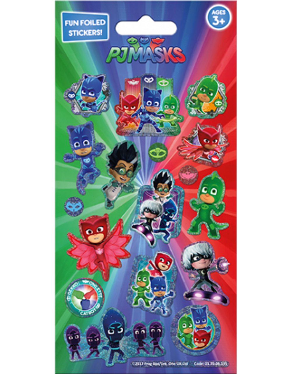 PJ MASKS FUN FOILED STICKERS