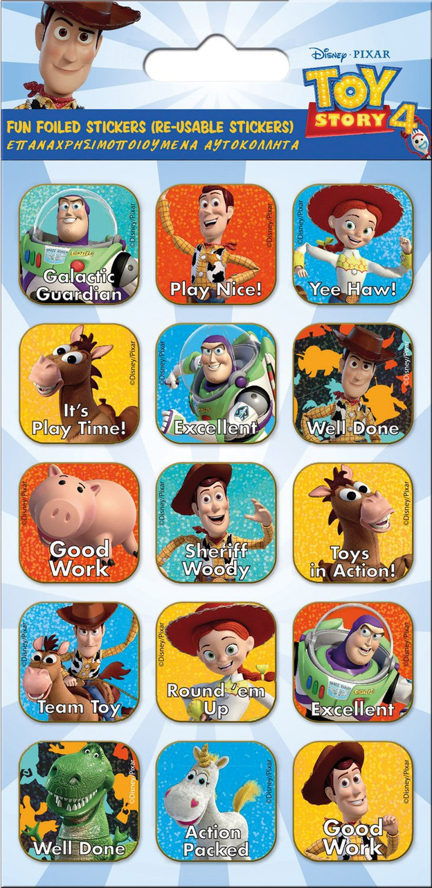 TOY STORY 4 CAPTIONS FOILED STICKERS