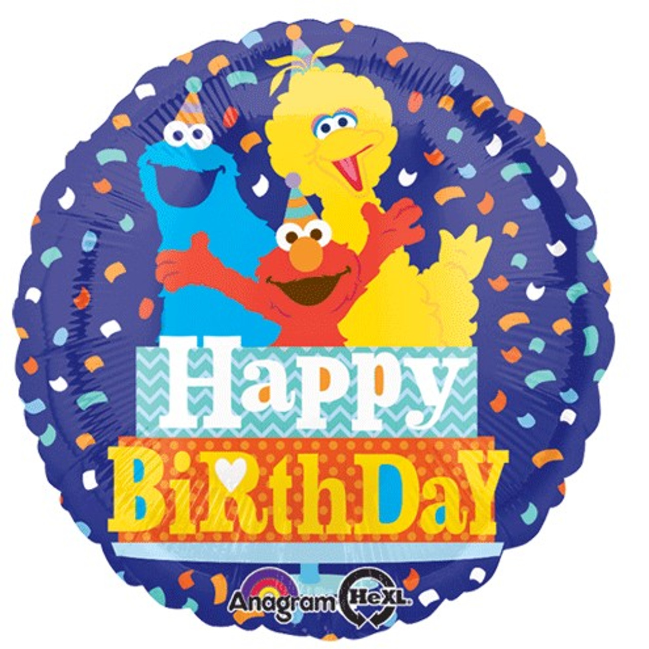 SESAME STREET BIRTHDAY CONFETTI BALLOON 18 INCHES