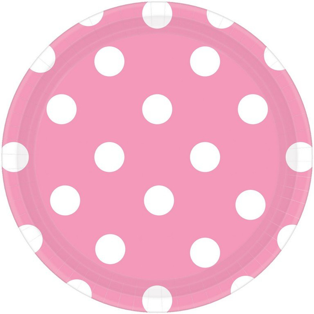 DOTS BRIGHT PINK PLATES 9 INCHES