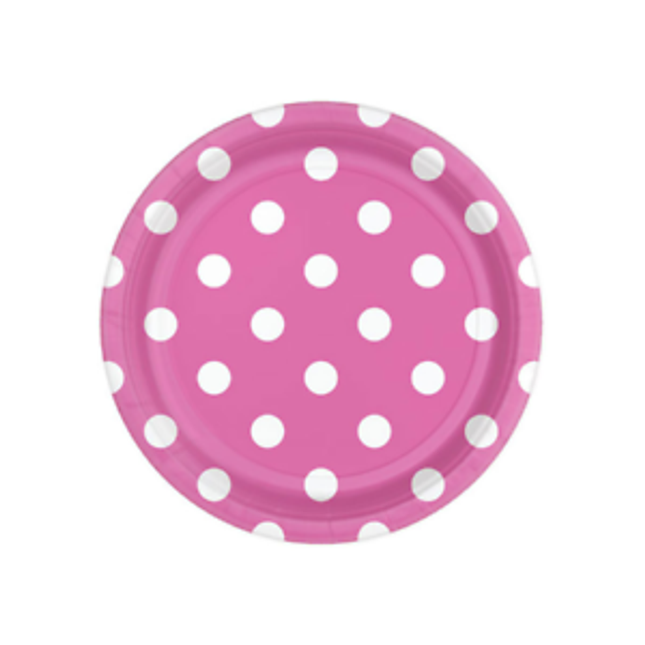 DOTS BRIGHT PINK PLATES 7 INCHES