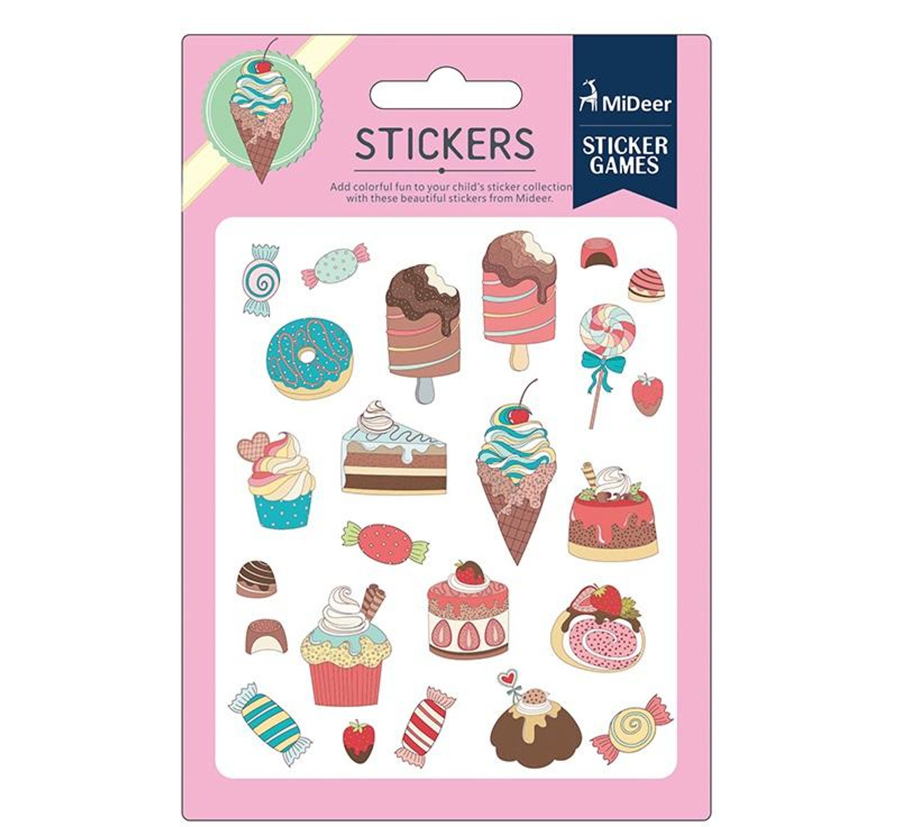 COLOURFUL STICKERS ICECREAM