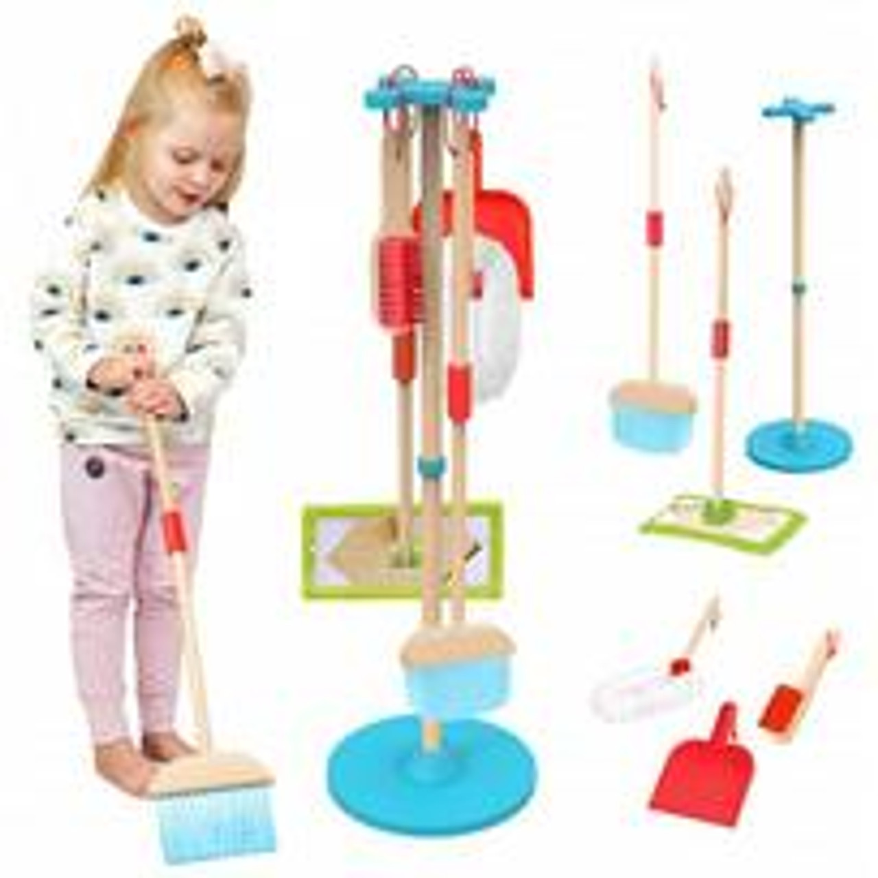 WOODEN KIDS CLEANING SET - Toys Club