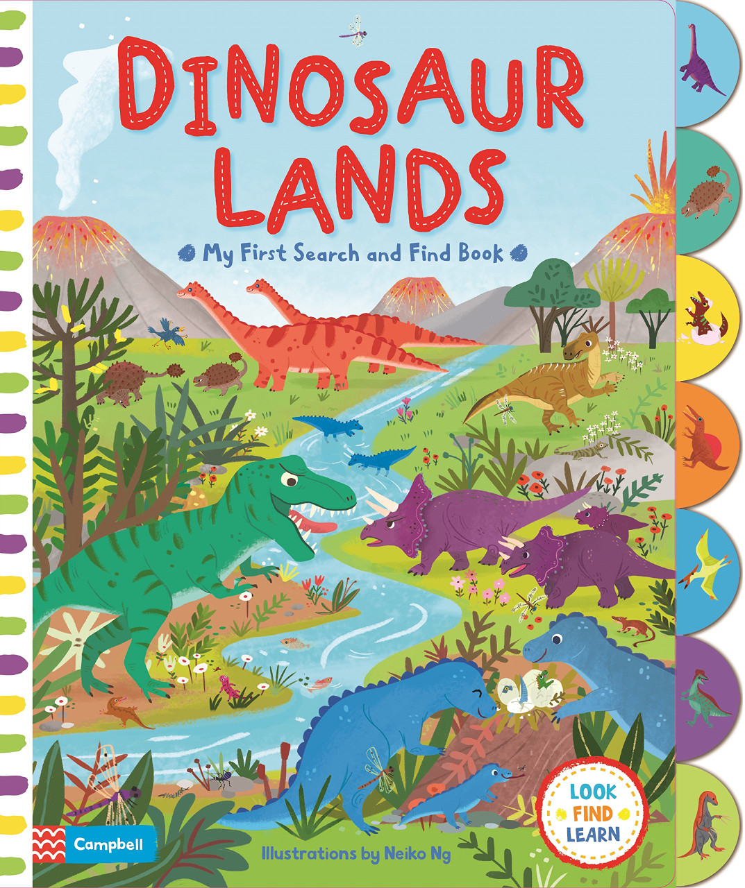 DINOSAUR LANDS MY FIRST SEARCH AND FIND BOOK