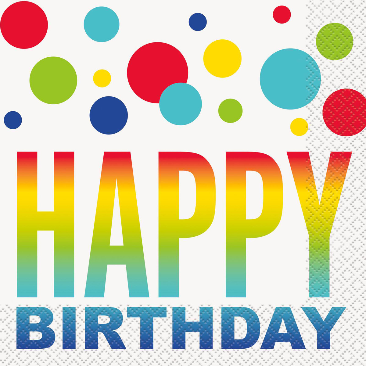 RAINBOW SPOTS BIRTHDAY LUNCH NAPKINS