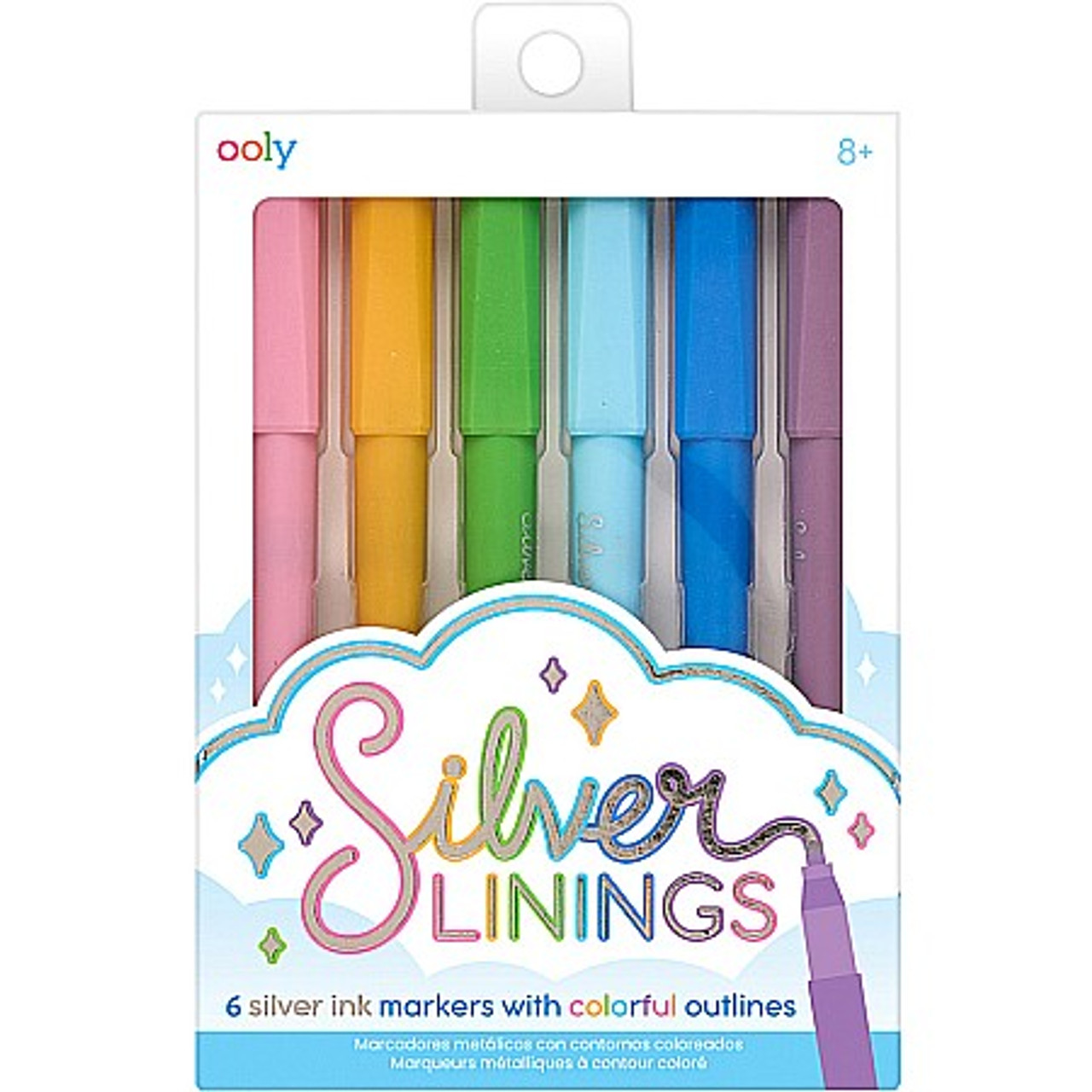 SILVER LININGS OUTLINE MARKERS SET OF 6
