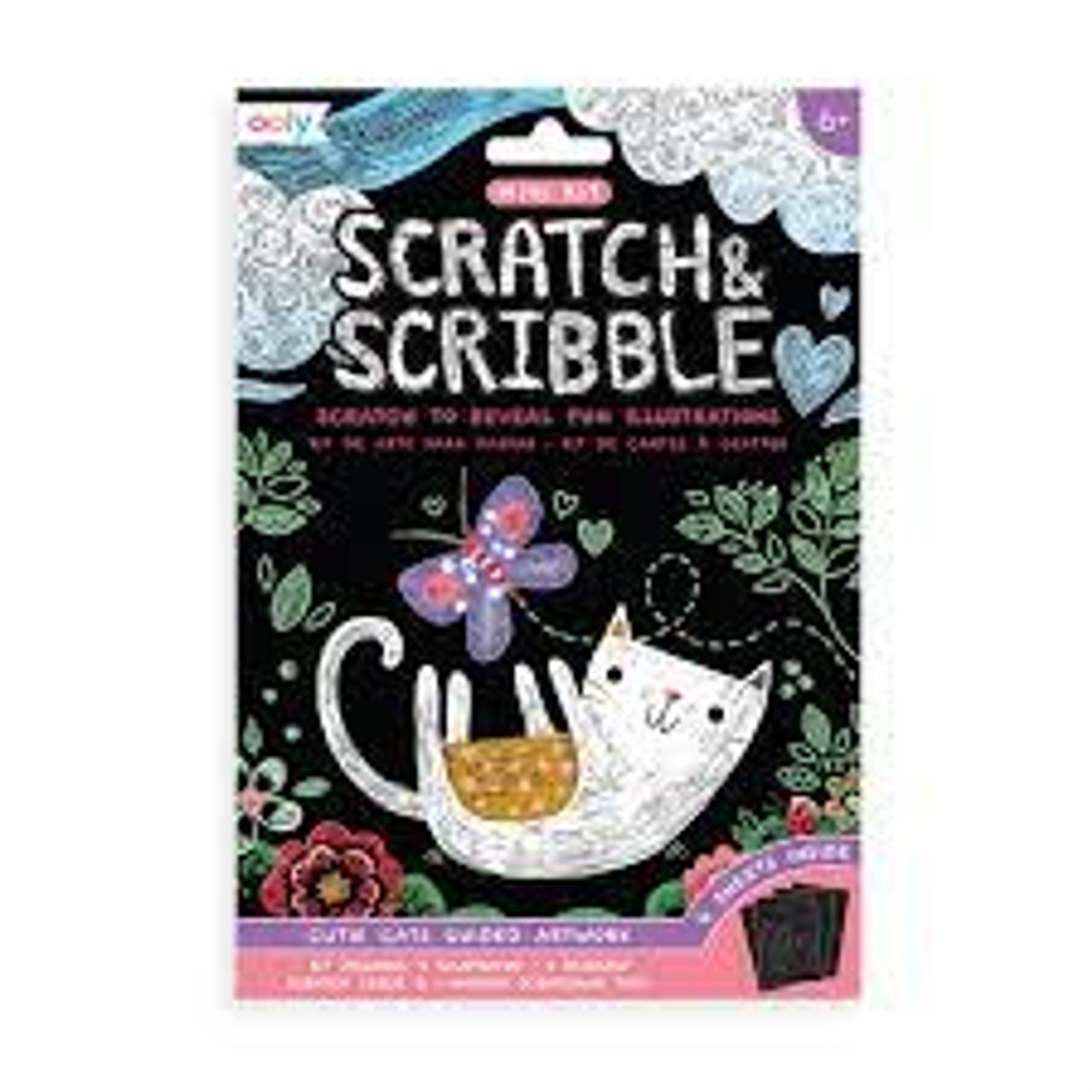 MINI SCRATCH & SCRIBBLE ART KIT CUTIE CATS