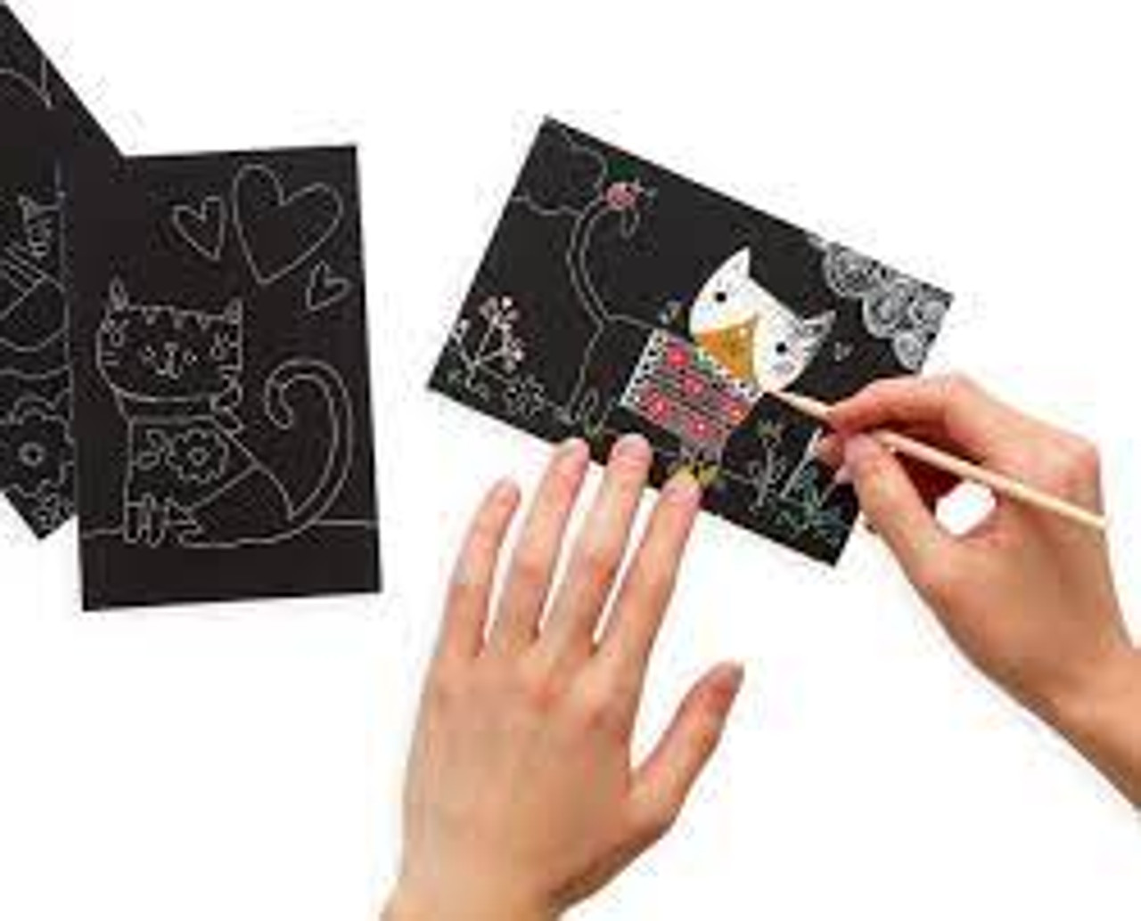 MINI SCRATCH & SCRIBBLE ART KIT CUTIE CATS