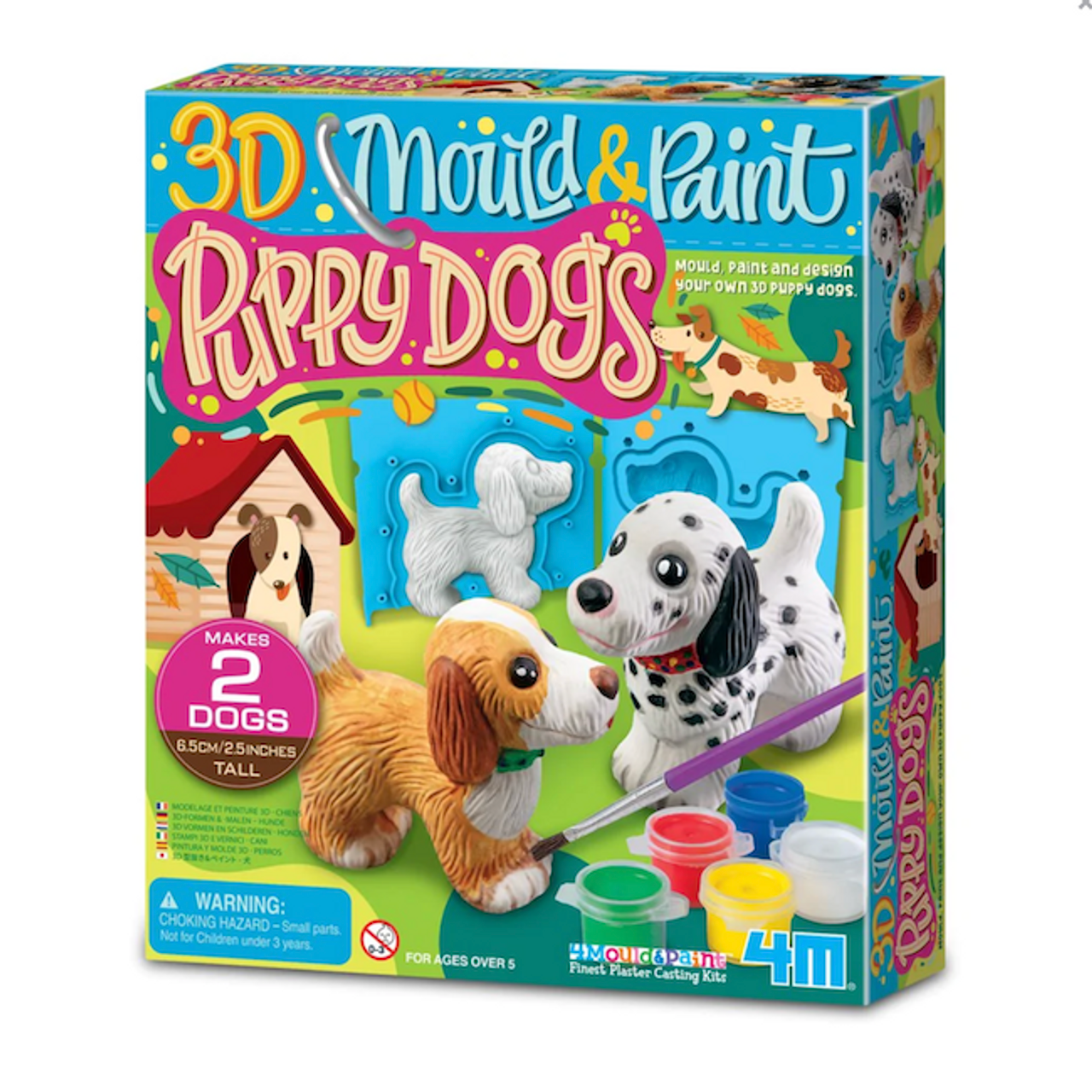 3D MOULD & PAINT PUPPY DOGS