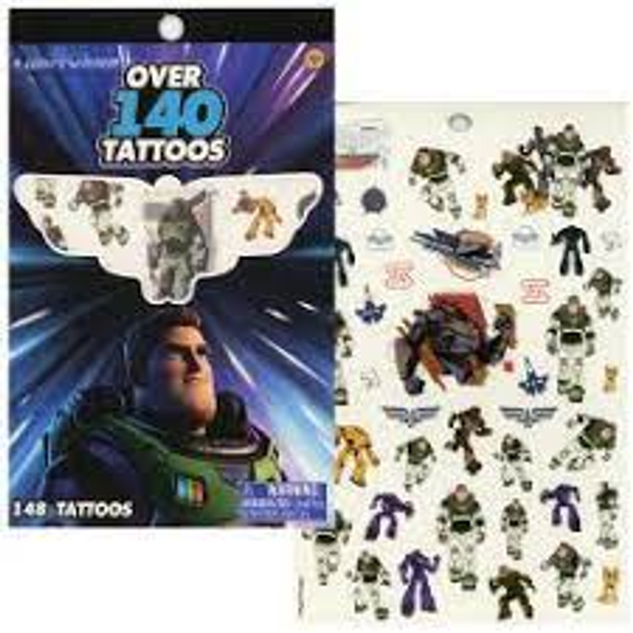 BUZZ LIGHTYEAR 4 SHEET TATTOO BOOK