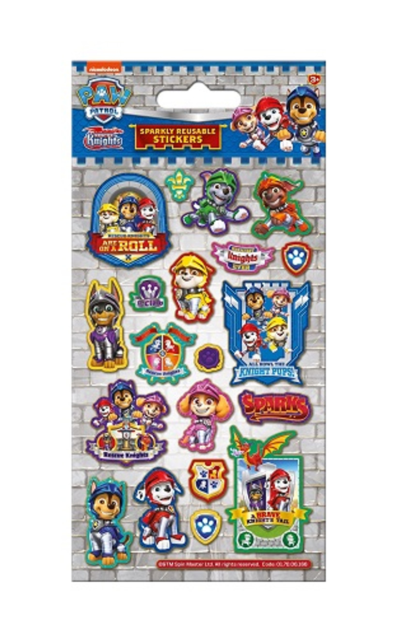 PAW PATROL RESCUE KNIGHTS FOILED STICKERS