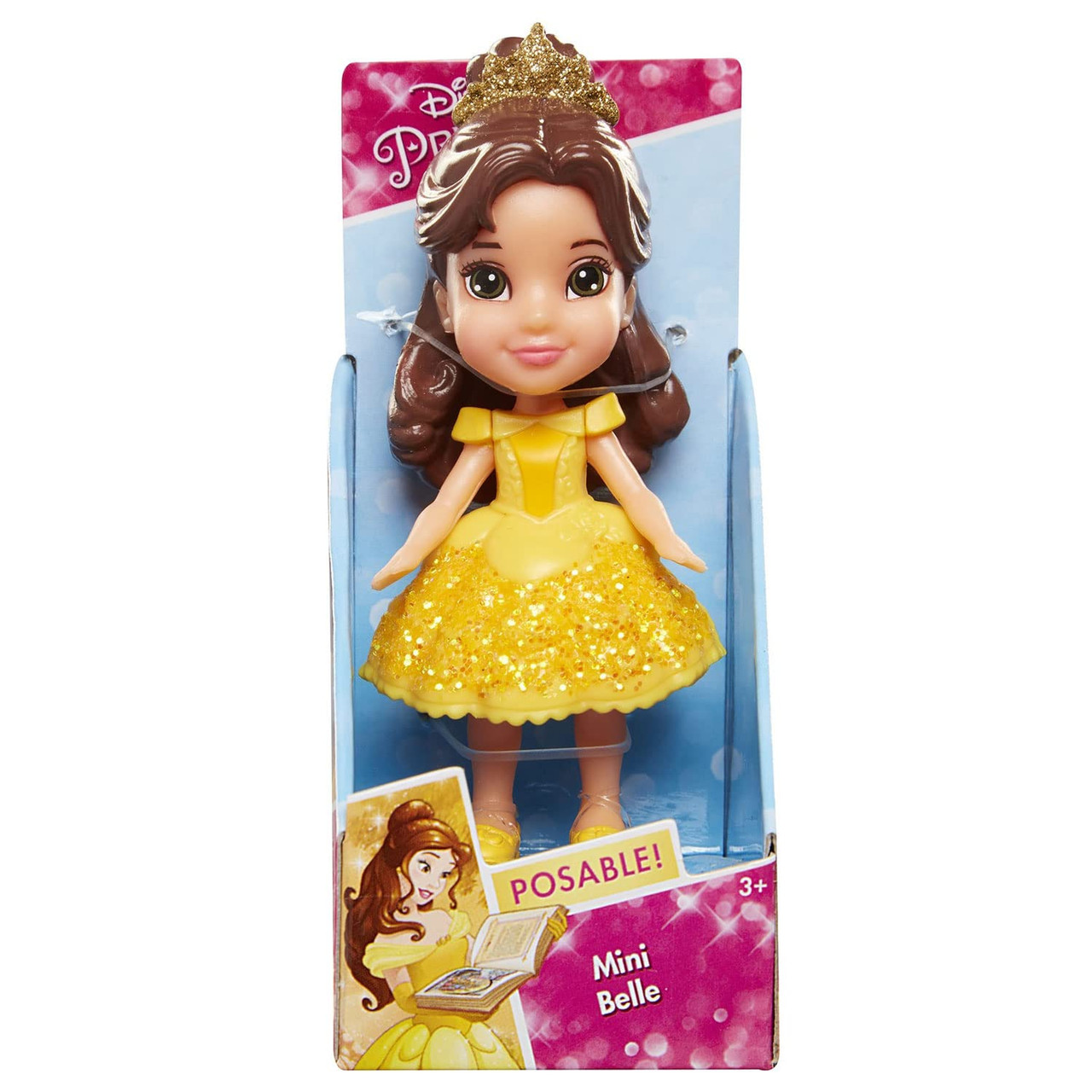 DISNEY PRINCESS POSEABLE BELLE GLITTER W2