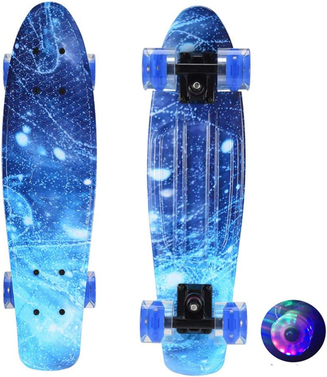 SKATE BOARD LED BLUE 22