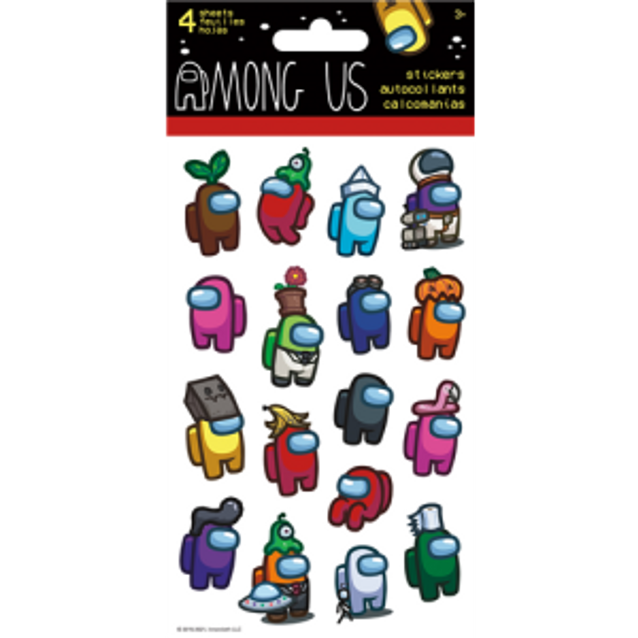 AMONG US STICKERS 4 SHEETS