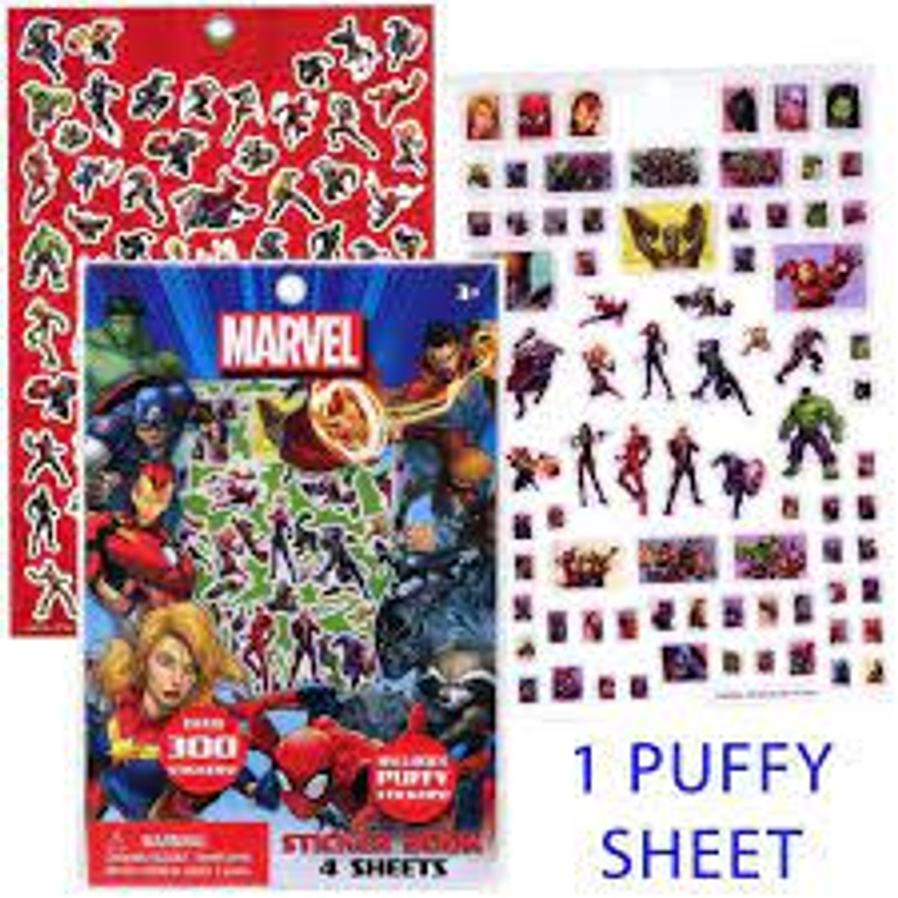 AVENGERS STICKER BOOK WITH PUFFY STICKES 4 SHEET