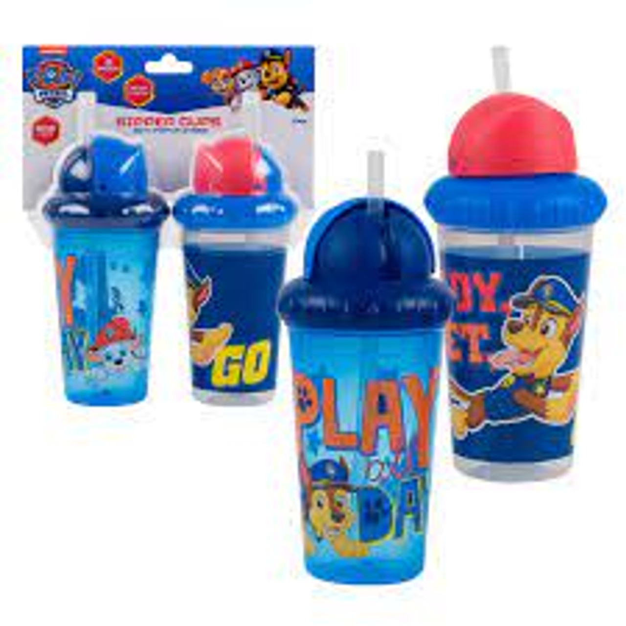 PAW PATROL 2PK STRAW SIPPER CUP