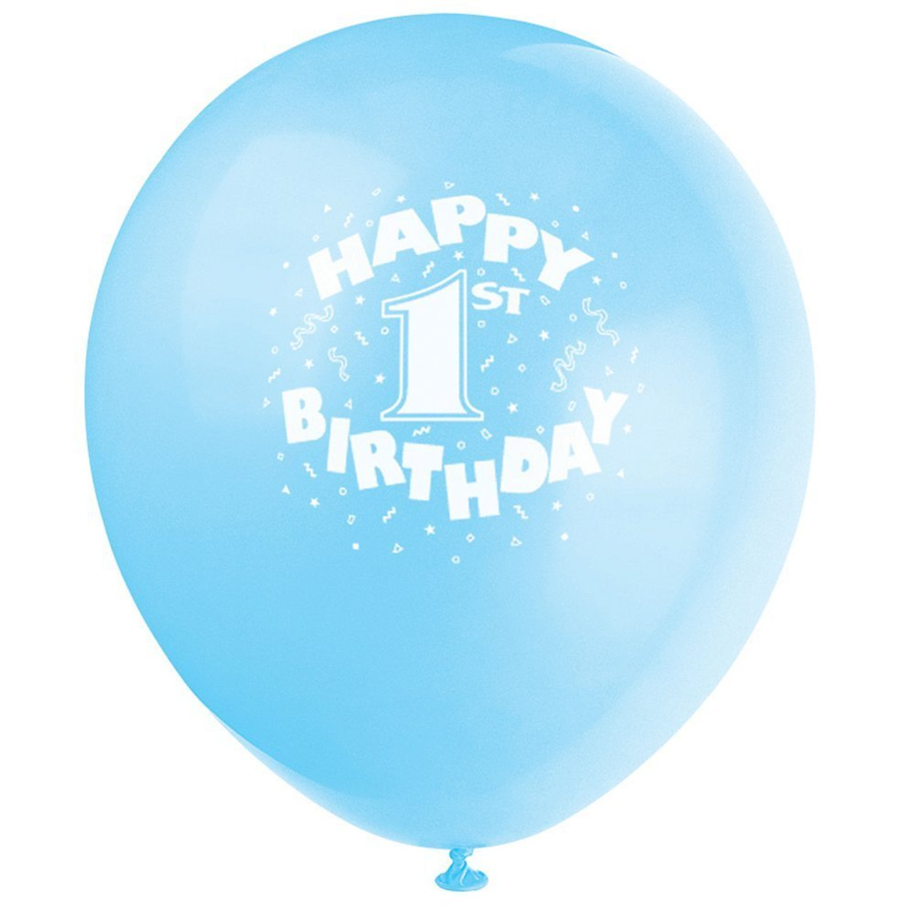 HAPPY 1ST BIRTHDAY BALLOONS BLUE