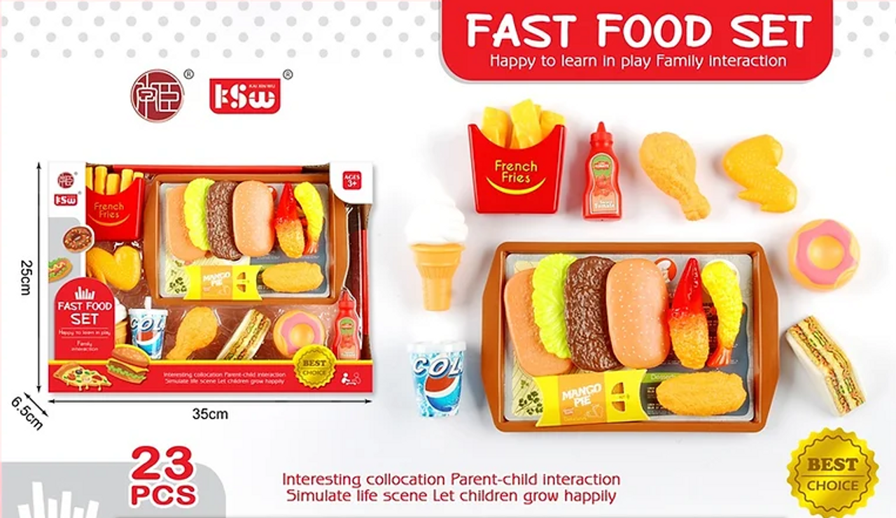 HAMBURGER FAST FOOD SET