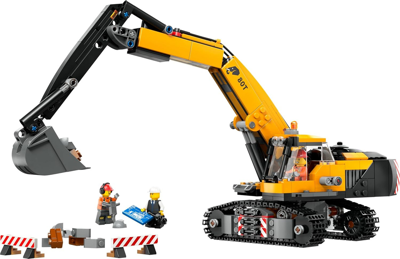 YELLOW CONSTRUCTION EXCAVATOR