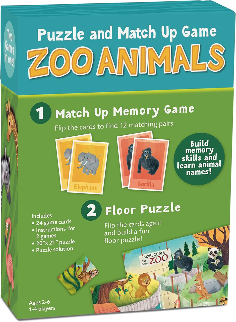 PUZZLE AND MATCH UP GAME ZOO ANIMALS