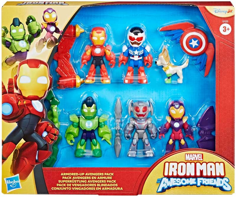 IRON MAN AND HIS AWESOME FRIENDS ARMORED-UP AVENGERS PACK - Toys Club