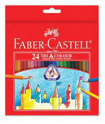 24 TRIANGULAR COLOUR PENCILS