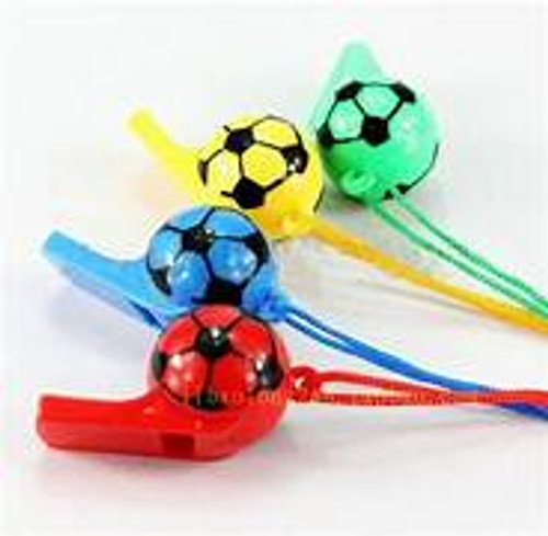 5 SOCCER BALL WHISTLES