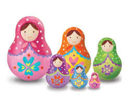 PAINT YOUR OWN TRINKET BOX RUSSIAN DOLLS