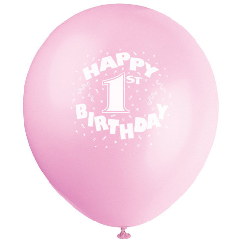 HAPPY 1ST BIRTHDAY BALLOONS