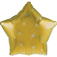 SPARKLE STAR GOLD 17 INCH FOIL BALLOON