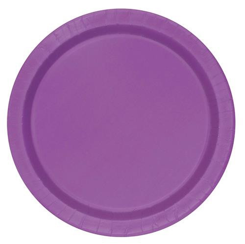 PRETTY PURPLE 9" PLATES 8 CT