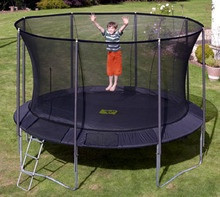 14 FT GENIUS ROUND TRAMPOLINE BLACK