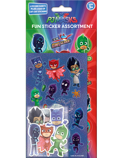 PJ MASKS FUN STICKER ASSORTMENT